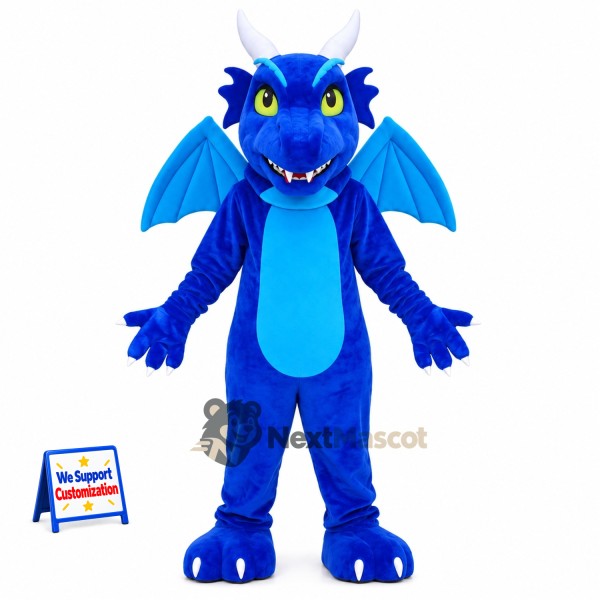 Dragon Mascot Costume - Blue