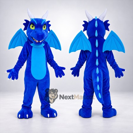 Dragon Mascot Costume - Blue Dragon Mascot Costume - Blue