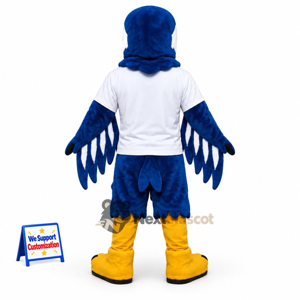 Eagle Mascot Costume - Blue, White Shirt Eagle Mascot Costume - Blue, White Shirt