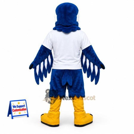 Eagle Mascot Costume - Blue, White Shirt Eagle Mascot Costume - Blue, White Shirt