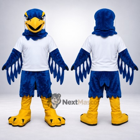 Eagle Mascot Costume - Blue, White Shirt Eagle Mascot Costume - Blue, White Shirt