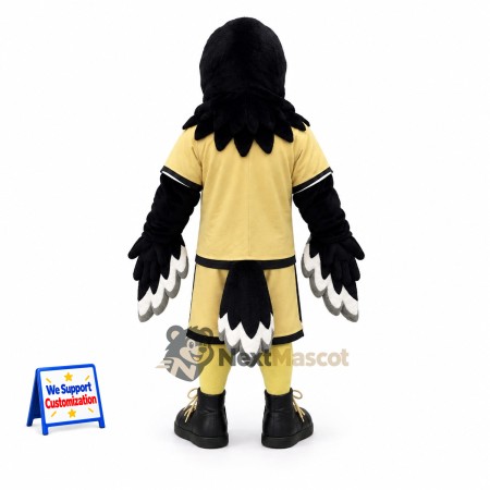 Eagle Mascot Costume - Black, Gold Uniform Eagle Mascot Costume - Black, Gold Uniform