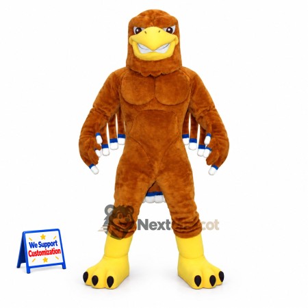 Eagle Mascot Costume - Muscular, Brown Eagle Mascot Costume - Muscular, Brown
