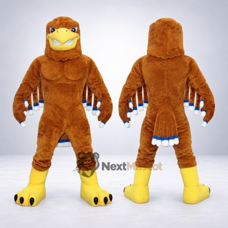 Eagle Mascot Costume - Muscular, Brown Eagle Mascot Costume - Muscular, Brown