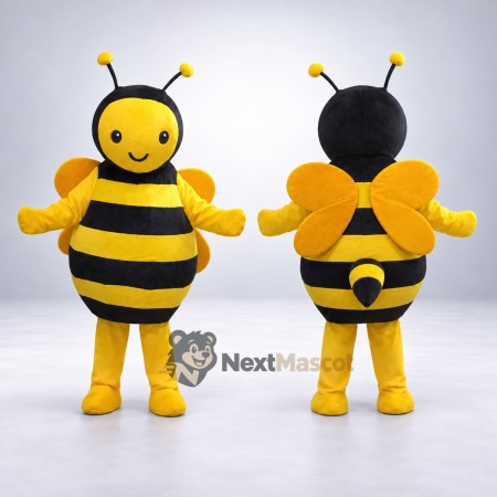 Bee Mascot Costume - Round, Yellow Bee Mascot Costume - Round, Yellow