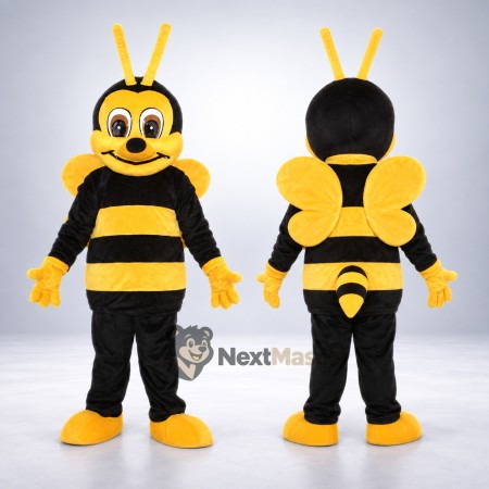 Bee Mascot Costume - Yellow, Black Sleeves Bee Mascot Costume - Yellow, Black Sleeves