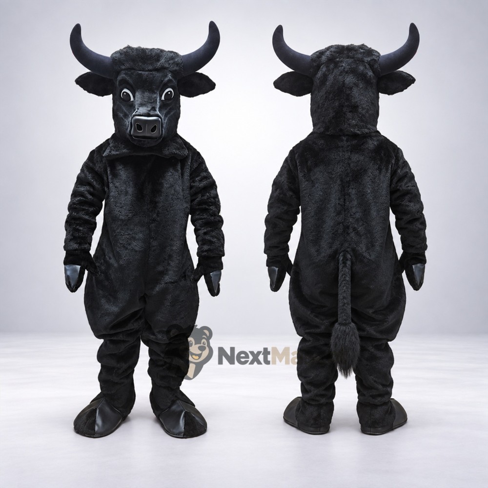 Bull Mascot Costume - Black Bull Mascot Costume - Black
