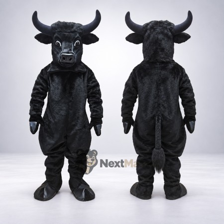 Bull Mascot Costume - Black Bull Mascot Costume - Black
