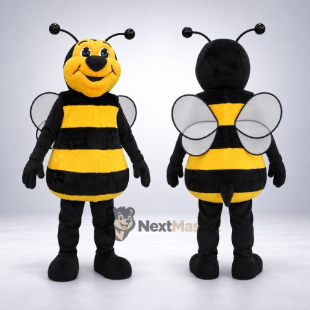 Bee Mascot Costume - Yellow, White Wings Bee Mascot Costume - Yellow, White Wings