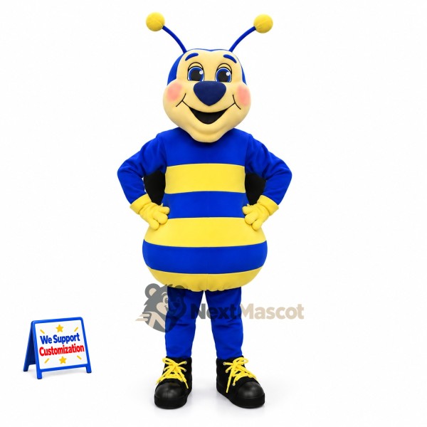 Bee Mascot Costume - Blue and Yellow