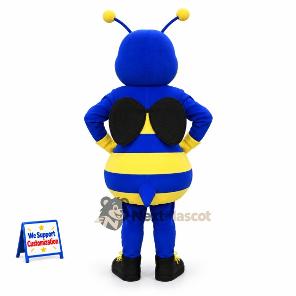 Bee Mascot Costume - Blue and Yellow Bee Mascot Costume - Blue and Yellow
