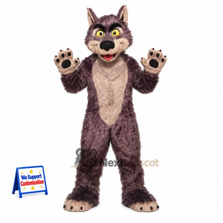 Wolf Mascot Costume - Brown Wolf Mascot Costume - Brown