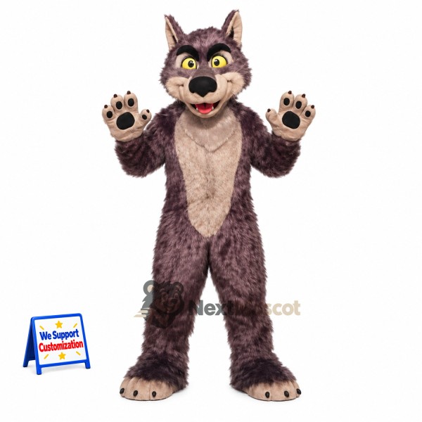 Wolf Mascot Costume - Brown