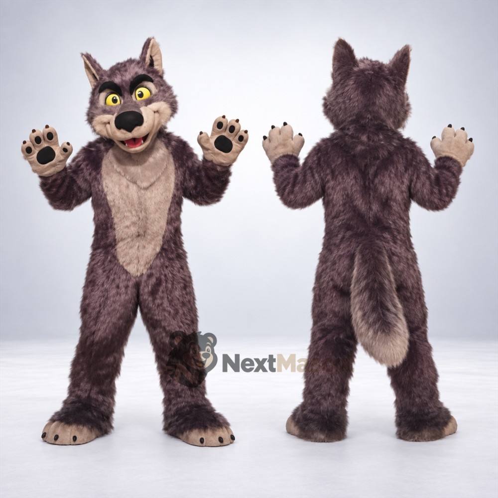 Wolf Mascot Costume - Brown Wolf Mascot Costume - Brown