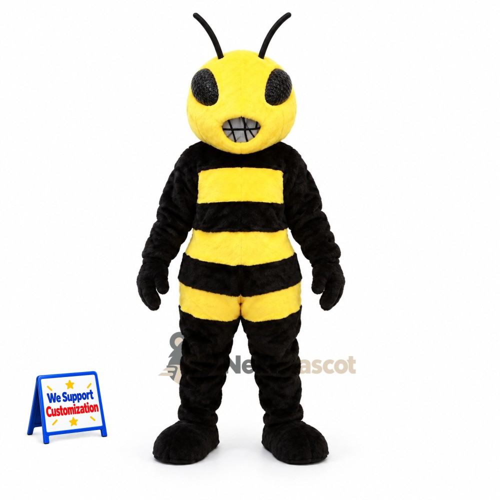 Bee Mascot Costume - Yellow, Black Gloves Bee Mascot Costume - Yellow, Black Gloves