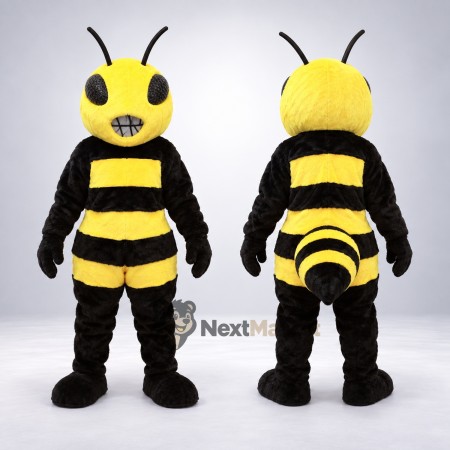 Bee Mascot Costume - Yellow, Black Gloves Bee Mascot Costume - Yellow, Black Gloves