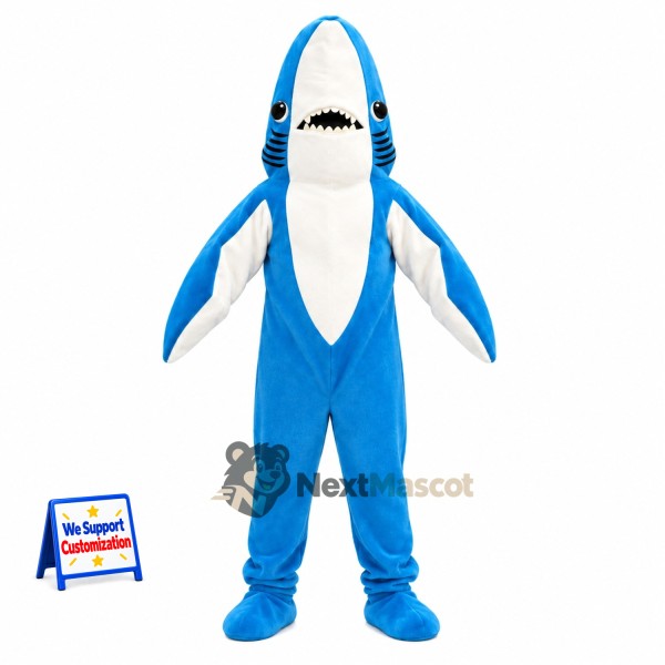 Shark Mascot Costume - Blue