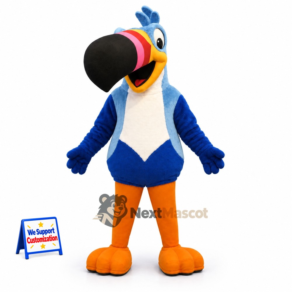 Toucan Mascot Costume - Blue Toucan Mascot Costume - Blue