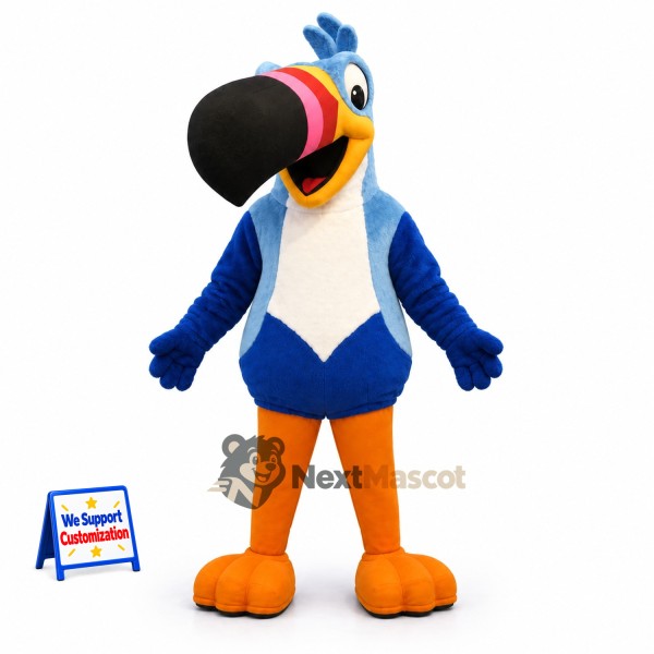 Toucan Mascot Costume - Blue