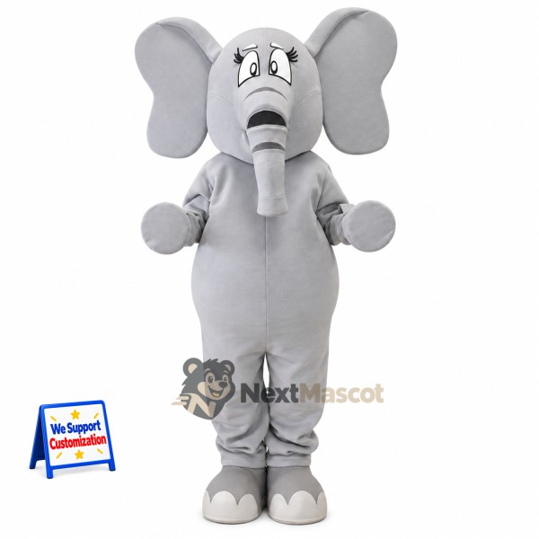 Elephant Mascot Costume - Gray