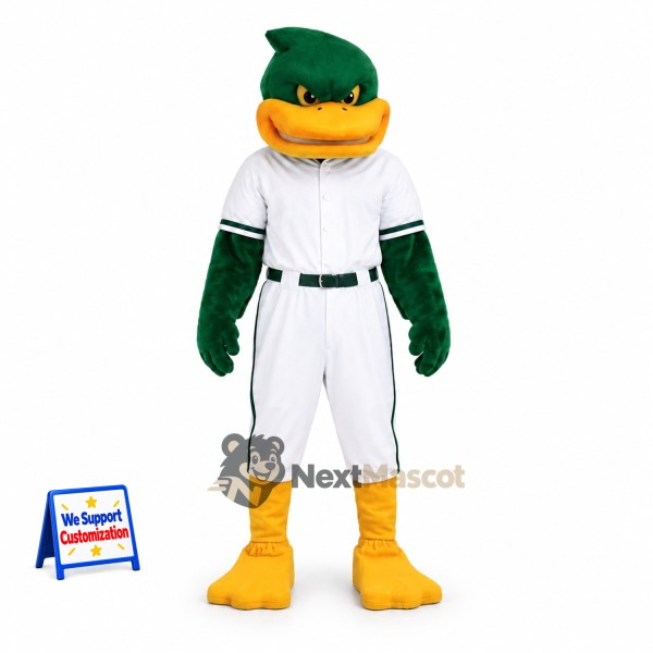 Mallard Duck Mascot Costume - White Uniform
