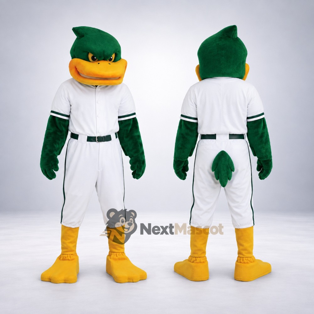 Mallard Duck Mascot Costume - White Uniform Mallard Duck Mascot Costume - White Uniform