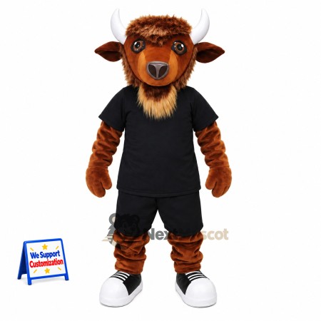Bull Mascot Costume - Brown, Black Uniform Bull Mascot Costume - Brown, Black Uniform
