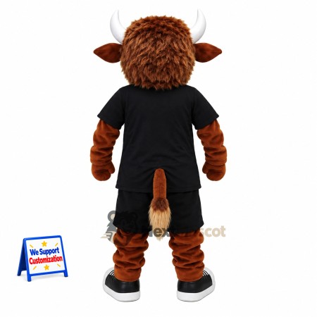 Bull Mascot Costume - Brown, Black Uniform Bull Mascot Costume - Brown, Black Uniform