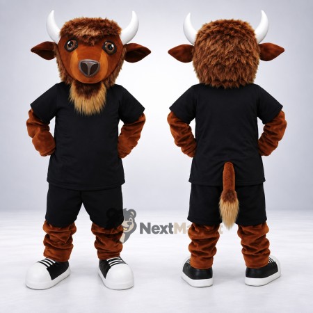 Bull Mascot Costume - Brown, Black Uniform Bull Mascot Costume - Brown, Black Uniform