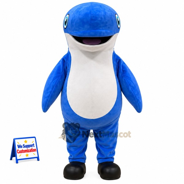 Shark Mascot Costume - Blue for Ocean Events