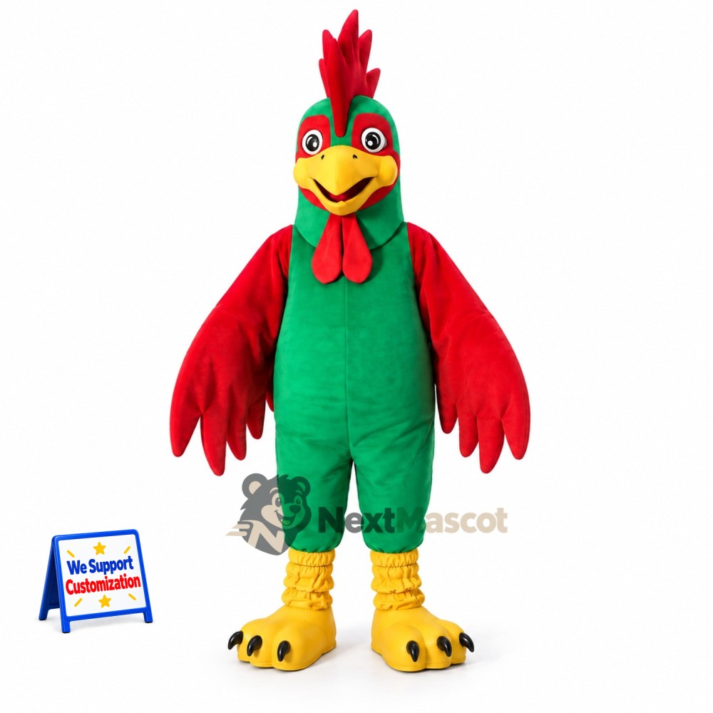 Rooster Mascot Costume - Green Rooster Mascot Costume - Green