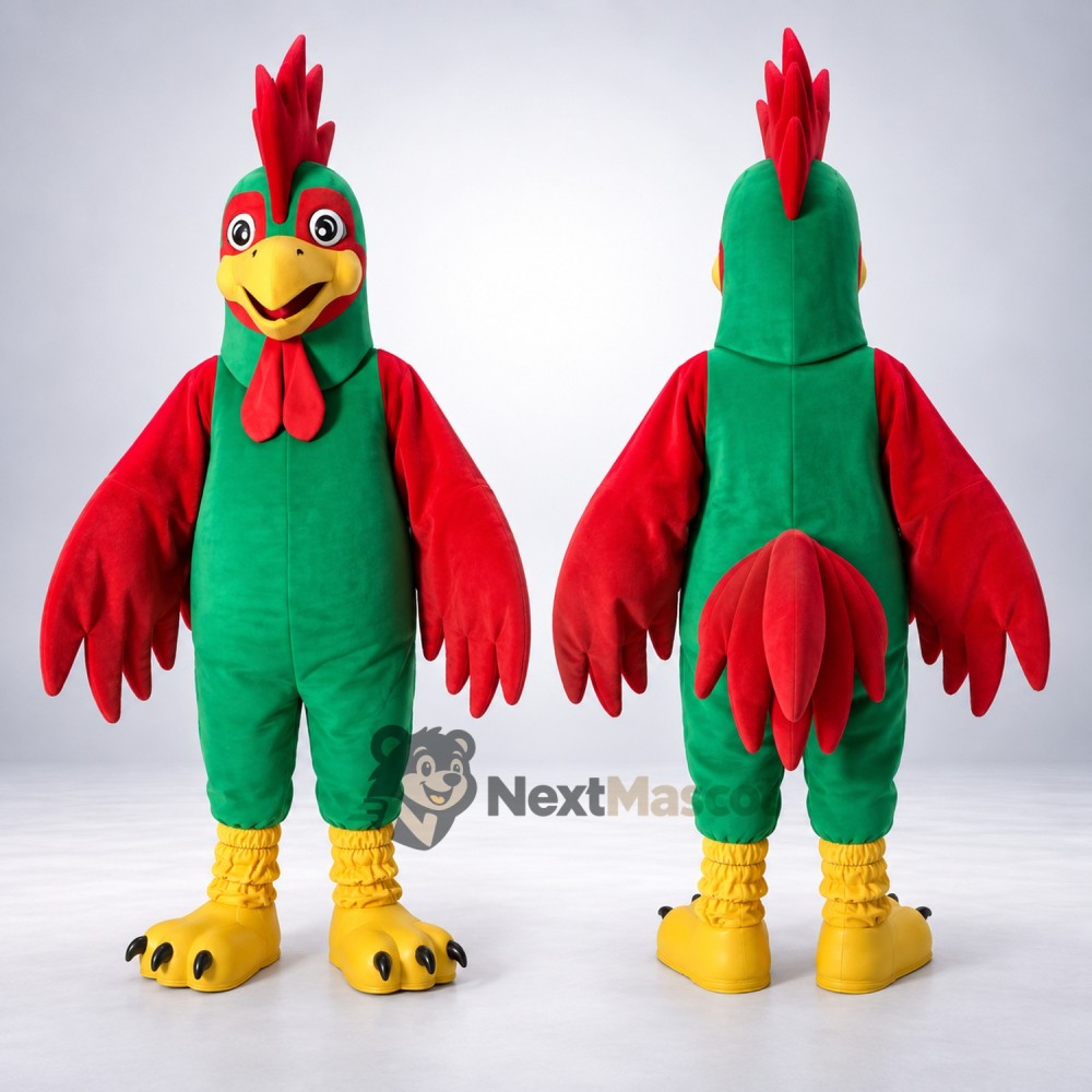 Rooster Mascot Costume - Green Rooster Mascot Costume - Green