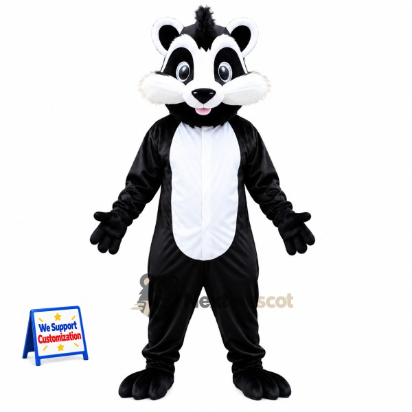Skunk Mascot Costume - White Cheeks