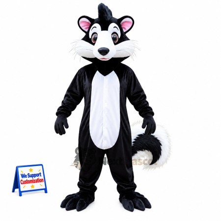 Skunk Mascot Costume - Pink Inner Ears Skunk Mascot Costume - Pink Inner Ears