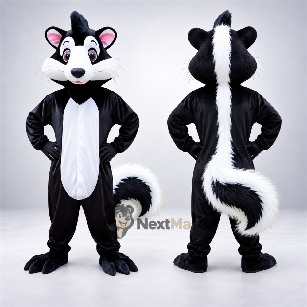 Skunk Mascot Costume - Pink Inner Ears Skunk Mascot Costume - Pink Inner Ears