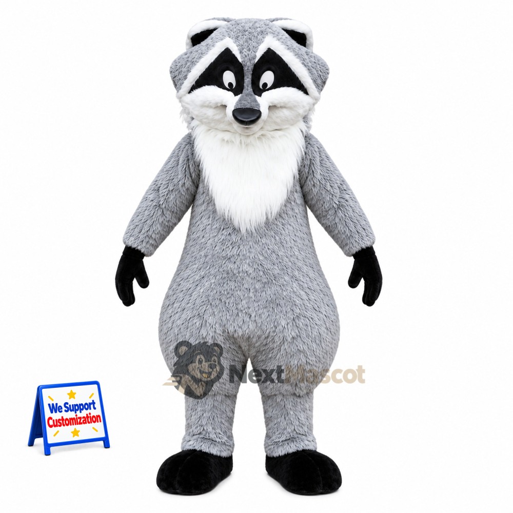 Raccoon Mascot Costume - Gray for School Events Raccoon Mascot Costume - Gray for School Events