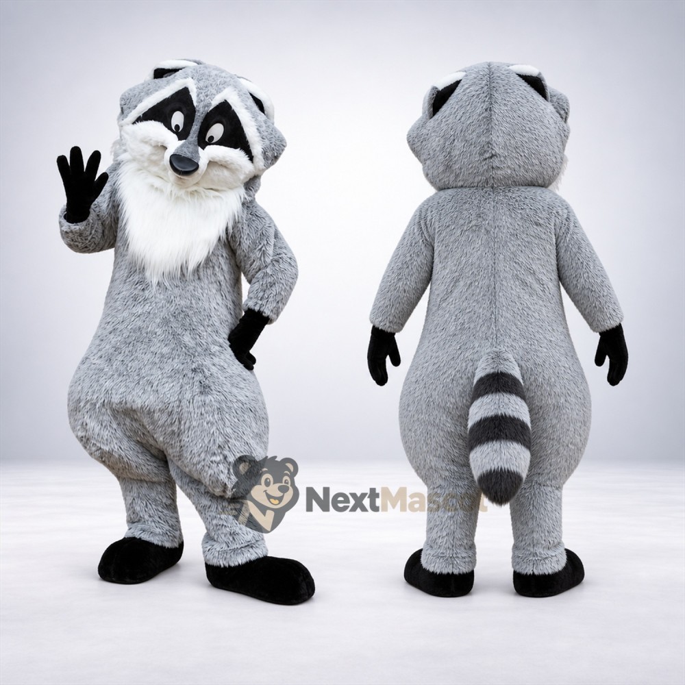 Raccoon Mascot Costume - Gray for School Events Raccoon Mascot Costume - Gray for School Events