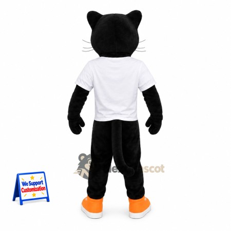 Panther Mascot Costume - Black, White Shirt Panther Mascot Costume - Black, White Shirt