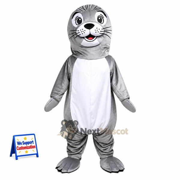 Seal Mascot Costume - Gray for Ocean Events