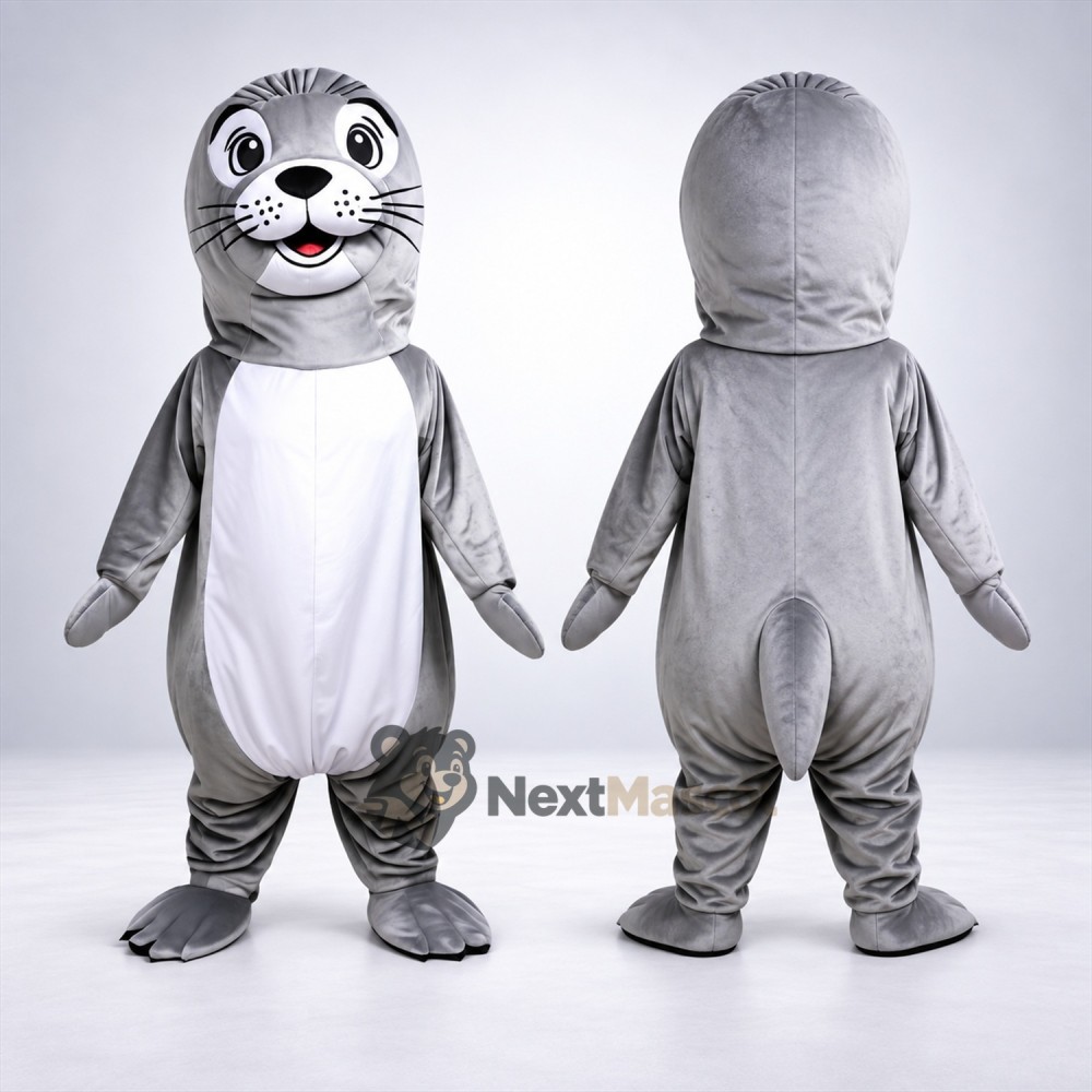 Seal Mascot Costume - Gray for Ocean Events Seal Mascot Costume - Gray for Ocean Events