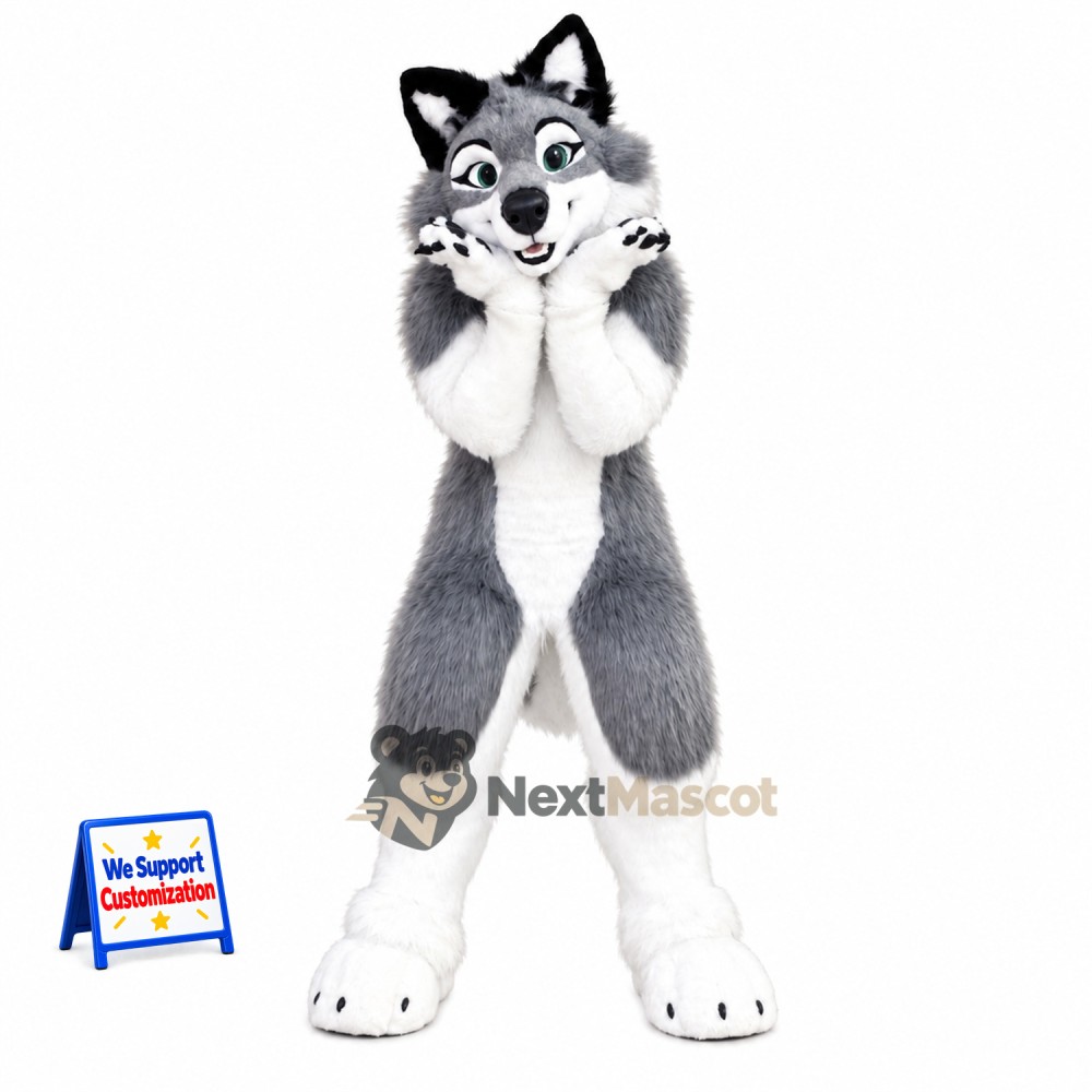 Husky Mascot Costume - Gray Husky Mascot Costume - Gray