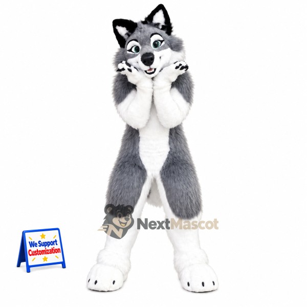 Husky Mascot Costume - Gray
