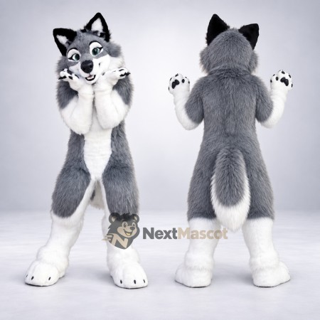 Husky Mascot Costume - Gray Husky Mascot Costume - Gray