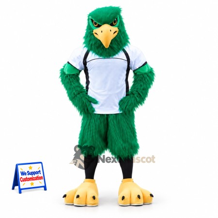 Eagle Mascot Costume - Green, White Shirt Eagle Mascot Costume - Green, White Shirt