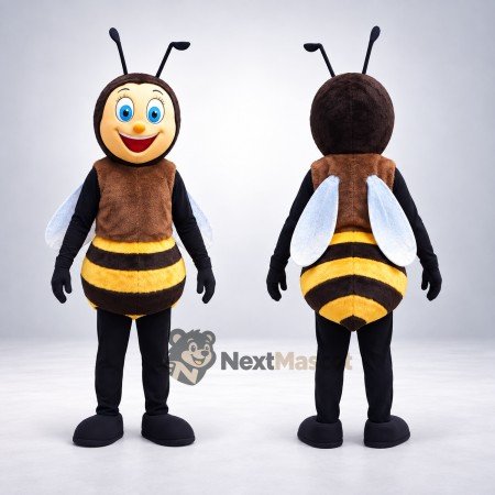Bee Mascot Costume - Brown and Yellow Bee Mascot Costume - Brown and Yellow
