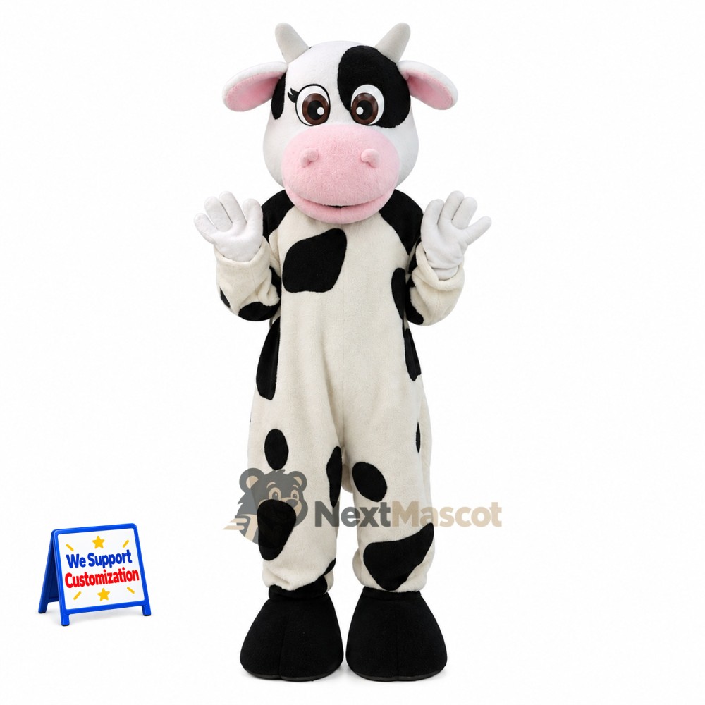 Cow Mascot Costume - Spotted for School Events Cow Mascot Costume - Spotted for School Events
