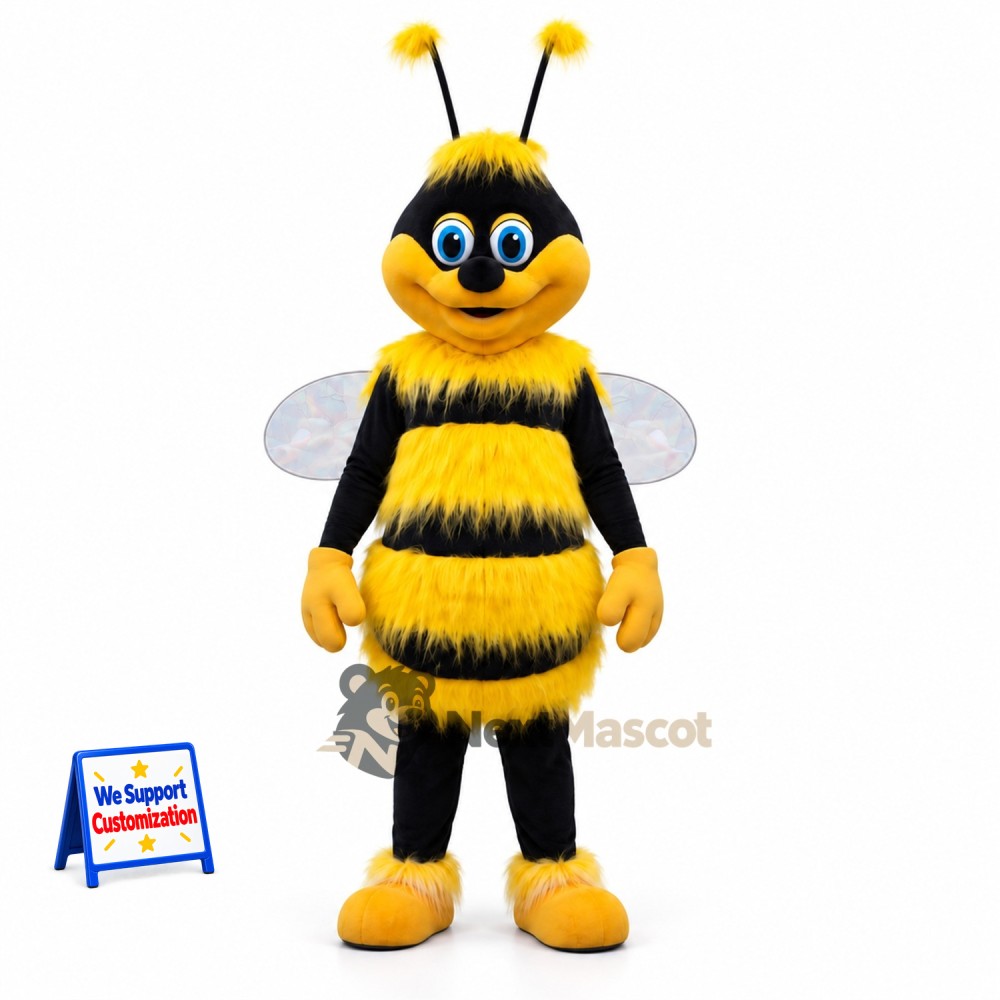 Bee Mascot Costume - Fuzzy, Yellow Bee Mascot Costume - Fuzzy, Yellow