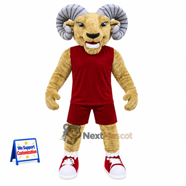 Ram Mascot Costume - Red Uniform