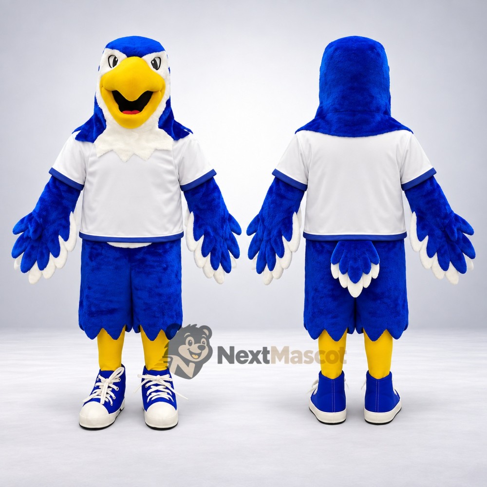 Eagle Mascot Costume - Blue, White Shirt for Parades Eagle Mascot Costume - Blue, White Shirt for Parades