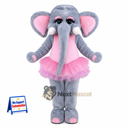 Elephant Mascot Costume - Pink Tutu